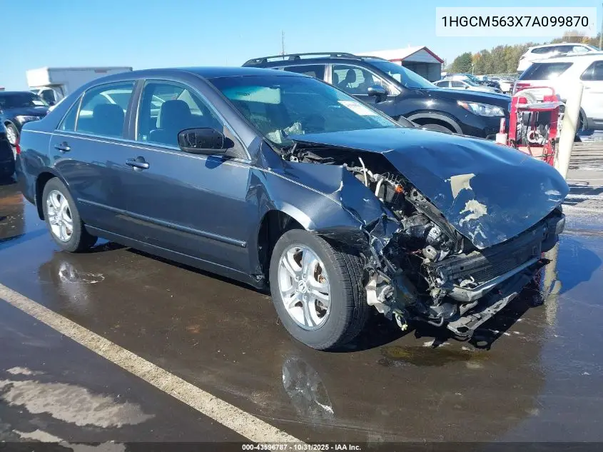 1HGCM563X7A099870 2007 Honda Accord 2.4 Se