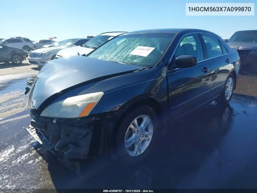 1HGCM563X7A099870 2007 Honda Accord 2.4 Se