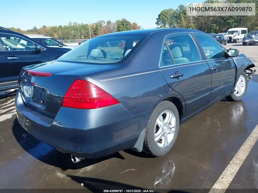 1HGCM563X7A099870 2007 Honda Accord 2.4 Se