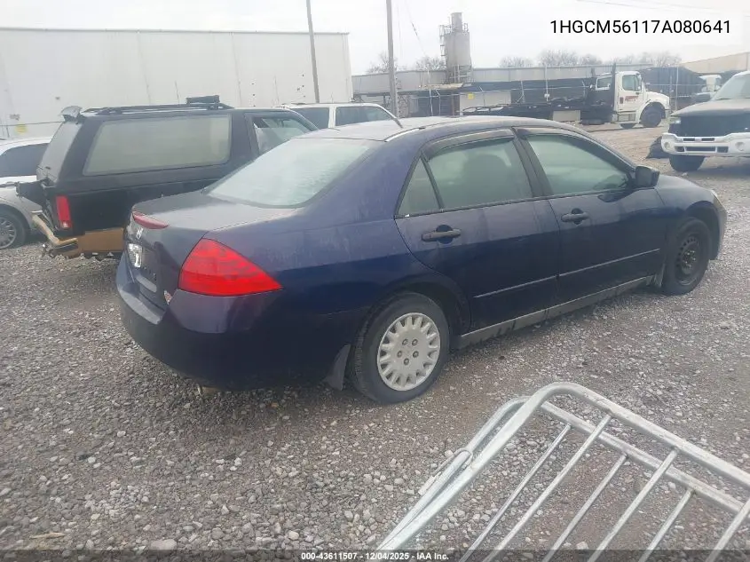 1HGCM56117A080641 2007 Honda Accord 2.4 Vp