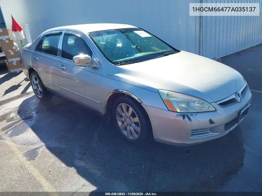 1HGCM66477A035137 2007 Honda Accord 3.0 Se