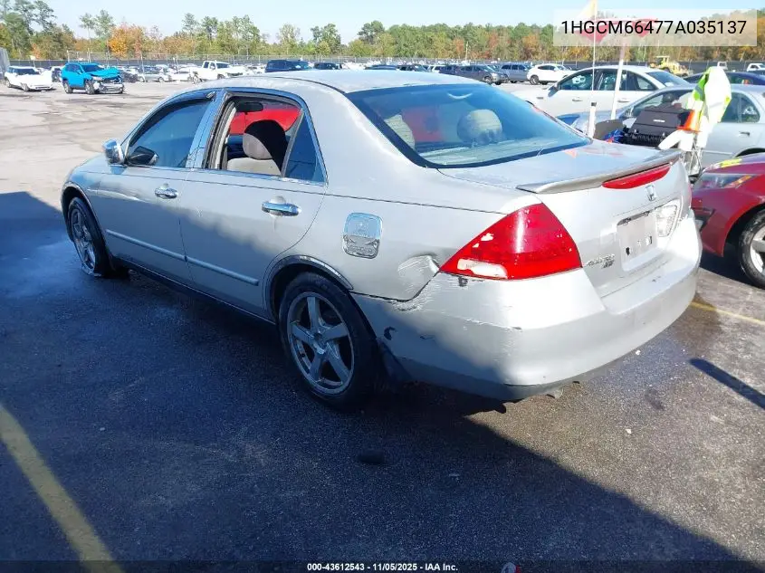 1HGCM66477A035137 2007 Honda Accord 3.0 Se