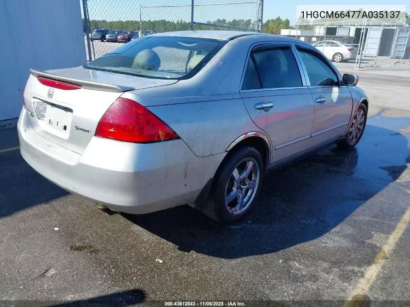 1HGCM66477A035137 2007 Honda Accord 3.0 Se