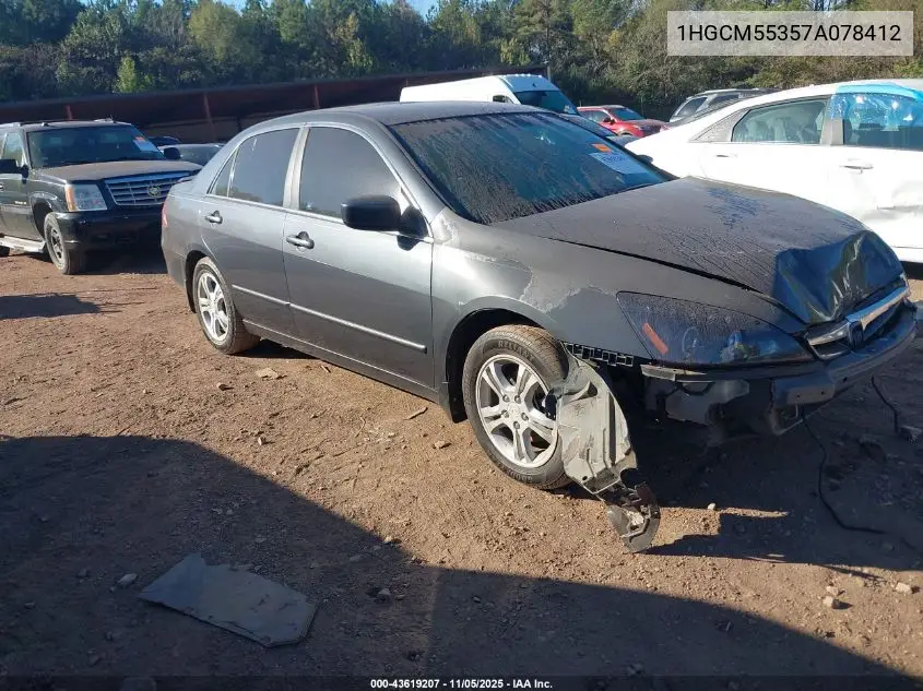 1HGCM55357A078412 2007 Honda Accord 2.4 Se