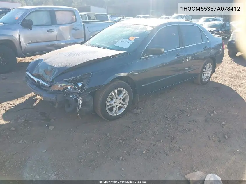 1HGCM55357A078412 2007 Honda Accord 2.4 Se