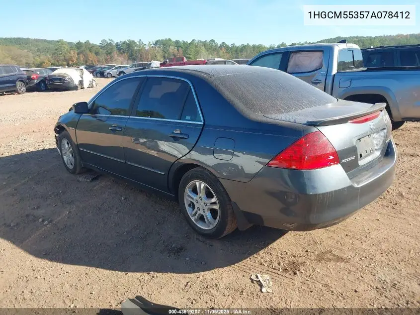 1HGCM55357A078412 2007 Honda Accord 2.4 Se