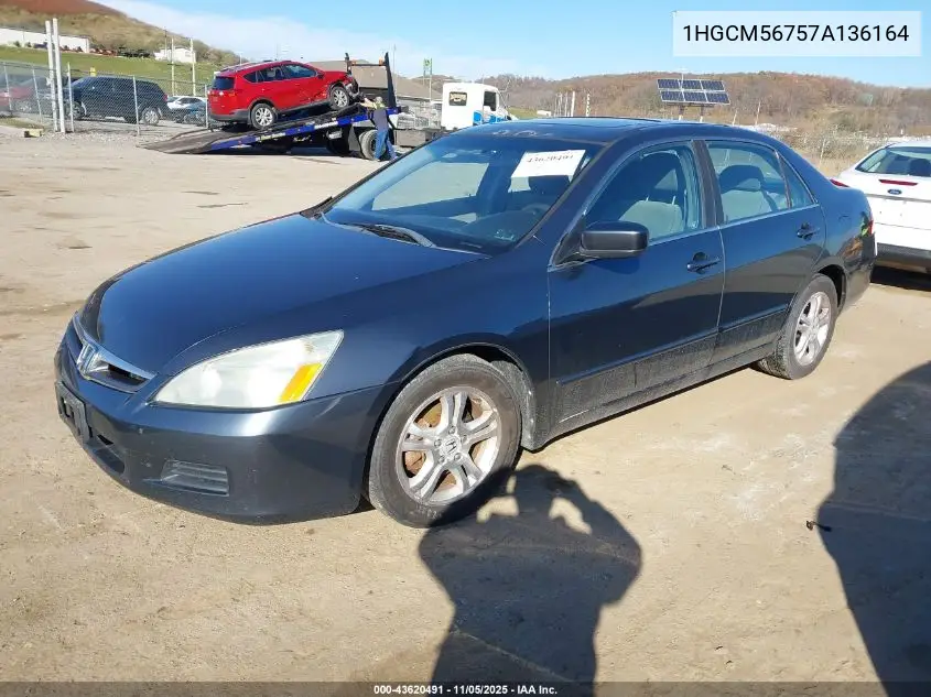 1HGCM56757A136164 2007 Honda Accord 2.4 Ex