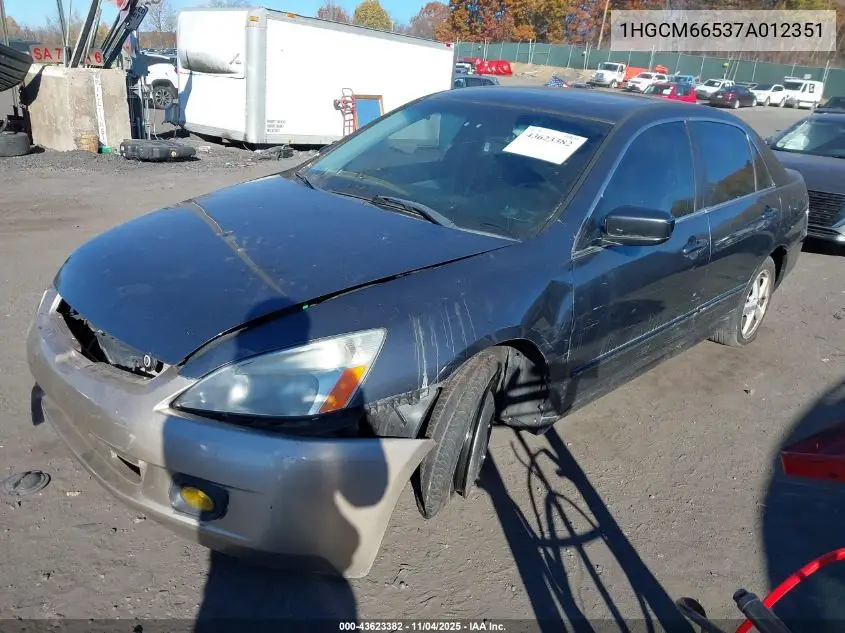 1HGCM66537A012351 2007 Honda Accord 3.0 Ex