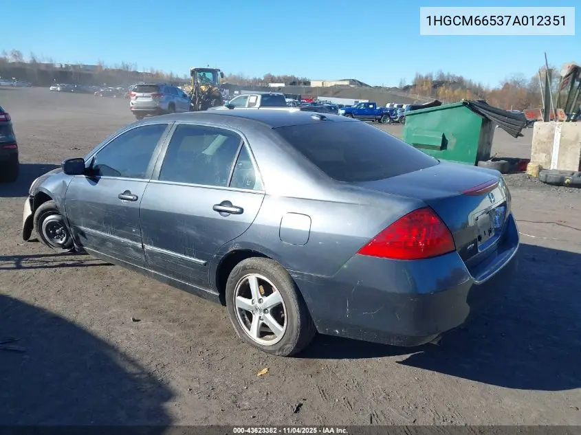 1HGCM66537A012351 2007 Honda Accord 3.0 Ex