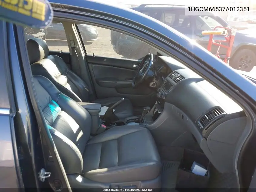 1HGCM66537A012351 2007 Honda Accord 3.0 Ex