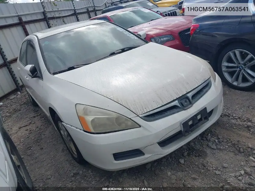 1HGCM56757A063541 2007 Honda Accord 2.4 Ex