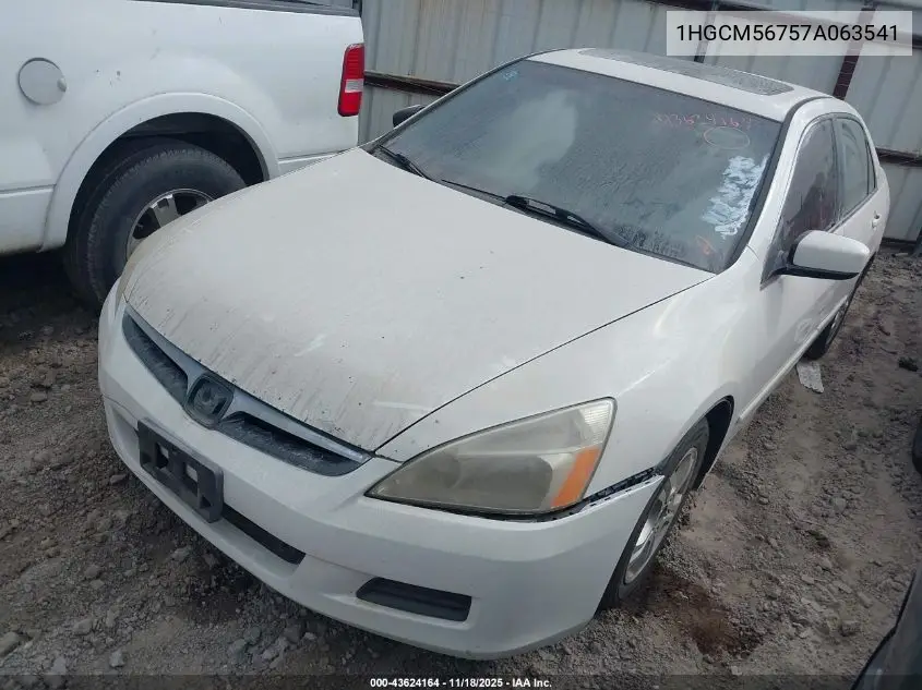 1HGCM56757A063541 2007 Honda Accord 2.4 Ex