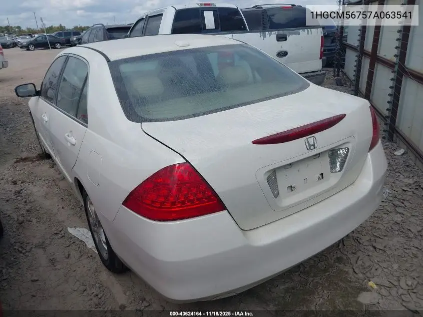 1HGCM56757A063541 2007 Honda Accord 2.4 Ex