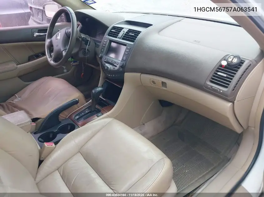 1HGCM56757A063541 2007 Honda Accord 2.4 Ex