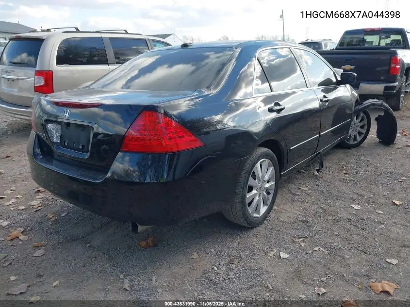 1HGCM668X7A044398 2007 Honda Accord 3.0 Ex