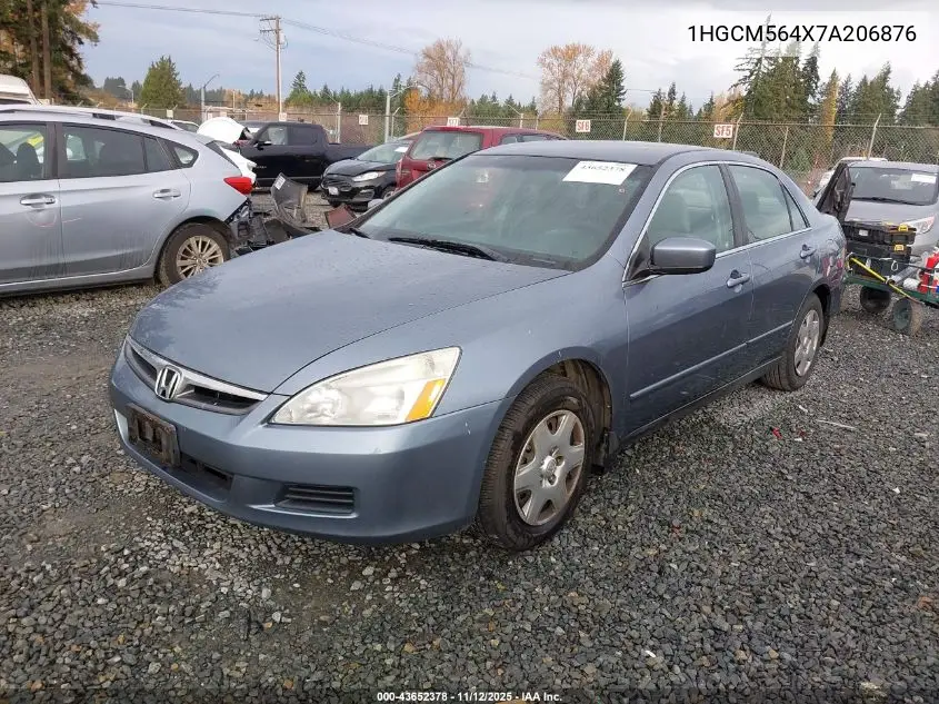 1HGCM564X7A206876 2007 Honda Accord 2.4 Lx