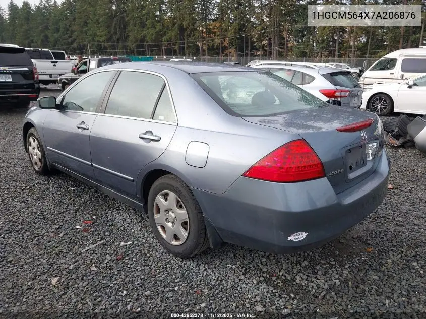 1HGCM564X7A206876 2007 Honda Accord 2.4 Lx