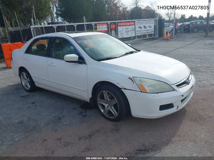 1HGCM66537A027805 2007 Honda Accord 3.0 Ex