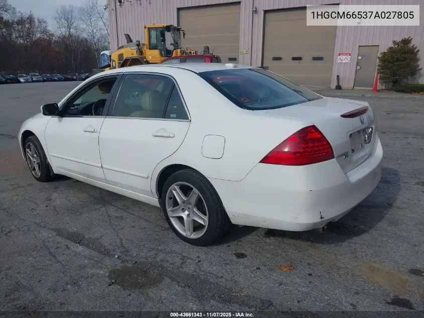 1HGCM66537A027805 2007 Honda Accord 3.0 Ex
