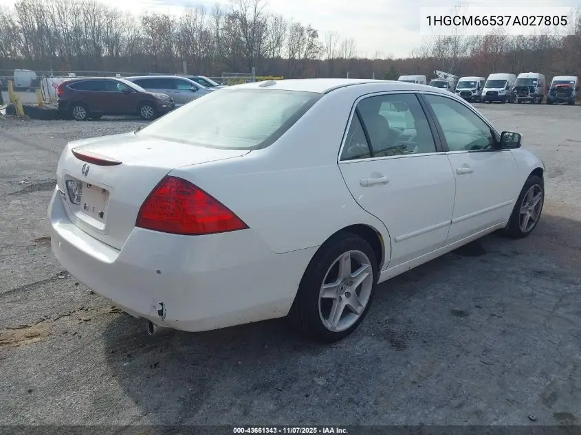 1HGCM66537A027805 2007 Honda Accord 3.0 Ex