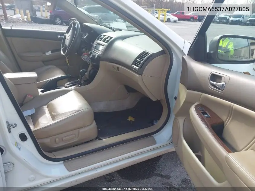 1HGCM66537A027805 2007 Honda Accord 3.0 Ex