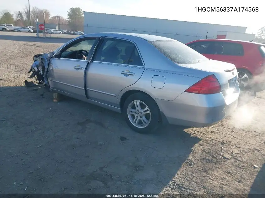 1HGCM56337A174568 2007 Honda Accord 2.4 Se