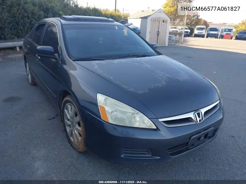 1HGCM66577A061827 2007 Honda Accord 3.0 Ex