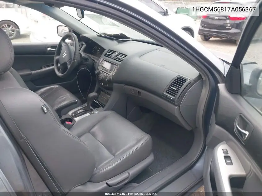 1HGCM56817A056367 2007 Honda Accord 2.4 Ex