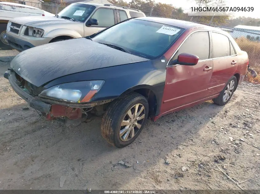 1HGCM66567A094639 2007 Honda Accord 3.0 Ex