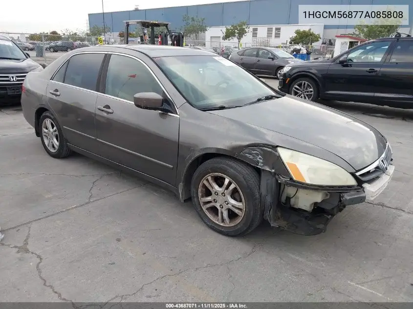 1HGCM56877A085808 2007 Honda Accord 2.4 Ex