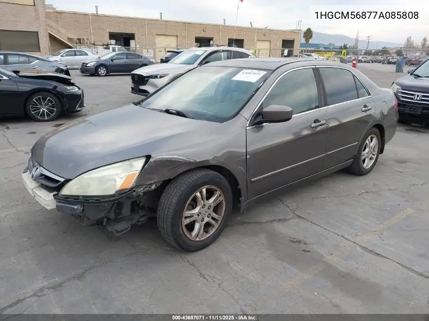 1HGCM56877A085808 2007 Honda Accord 2.4 Ex