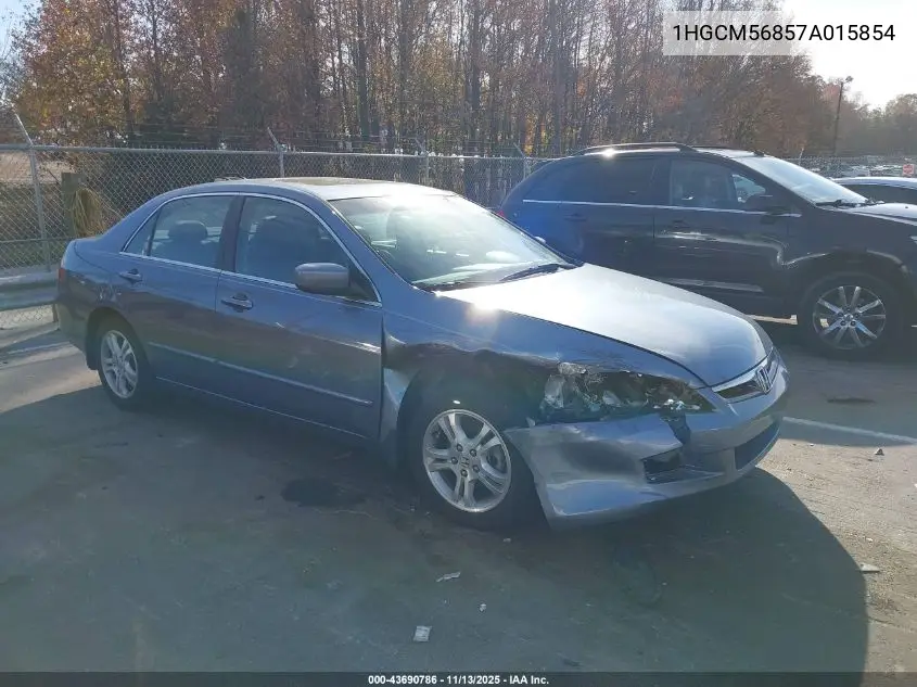 1HGCM56857A015854 2007 Honda Accord 2.4 Ex