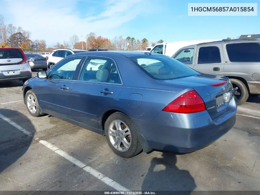 1HGCM56857A015854 2007 Honda Accord 2.4 Ex