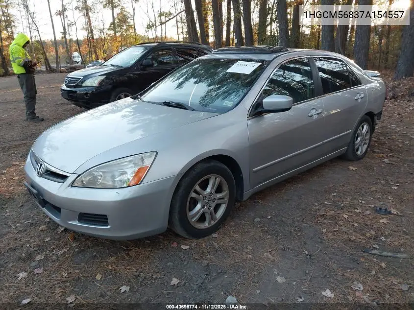 1HGCM56837A154557 2007 Honda Accord 2.4 Ex
