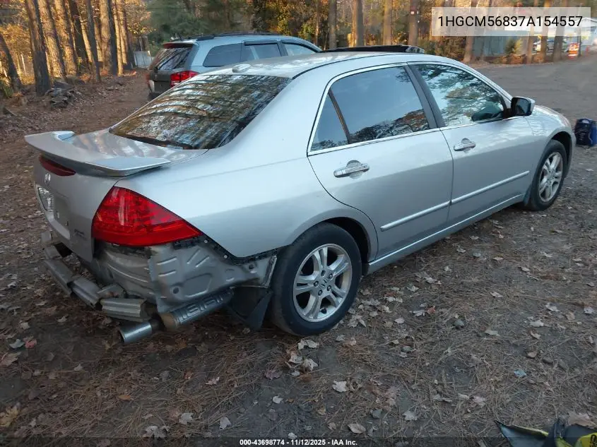 1HGCM56837A154557 2007 Honda Accord 2.4 Ex