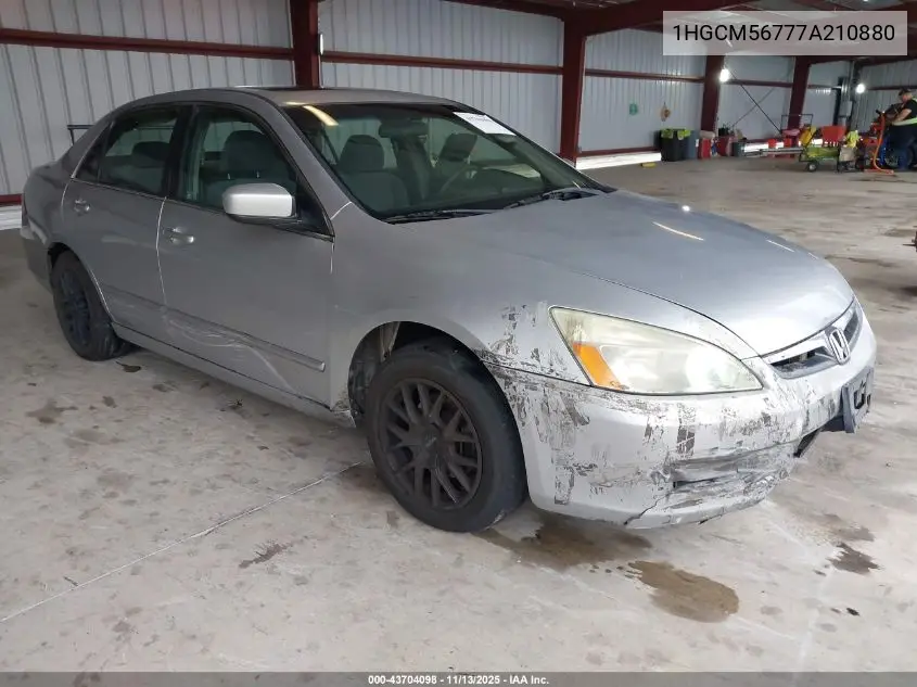 1HGCM56777A210880 2007 Honda Accord 2.4 Ex