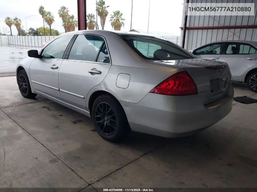 1HGCM56777A210880 2007 Honda Accord 2.4 Ex