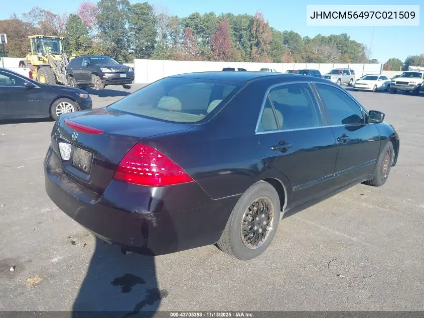 JHMCM56497C021509 2007 Honda Accord 2.4 Lx
