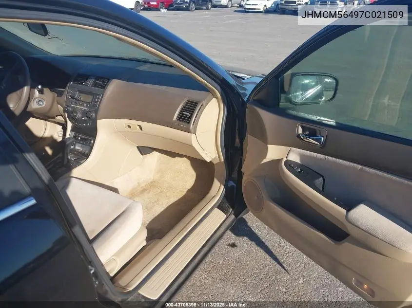 JHMCM56497C021509 2007 Honda Accord 2.4 Lx