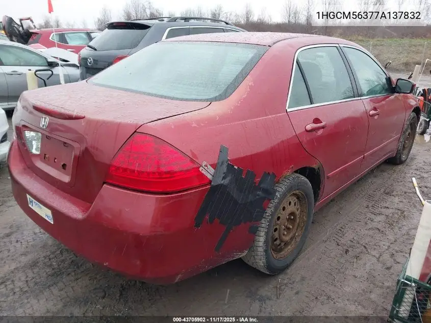 1HGCM56377A137832 2007 Honda Accord 2.4 Se