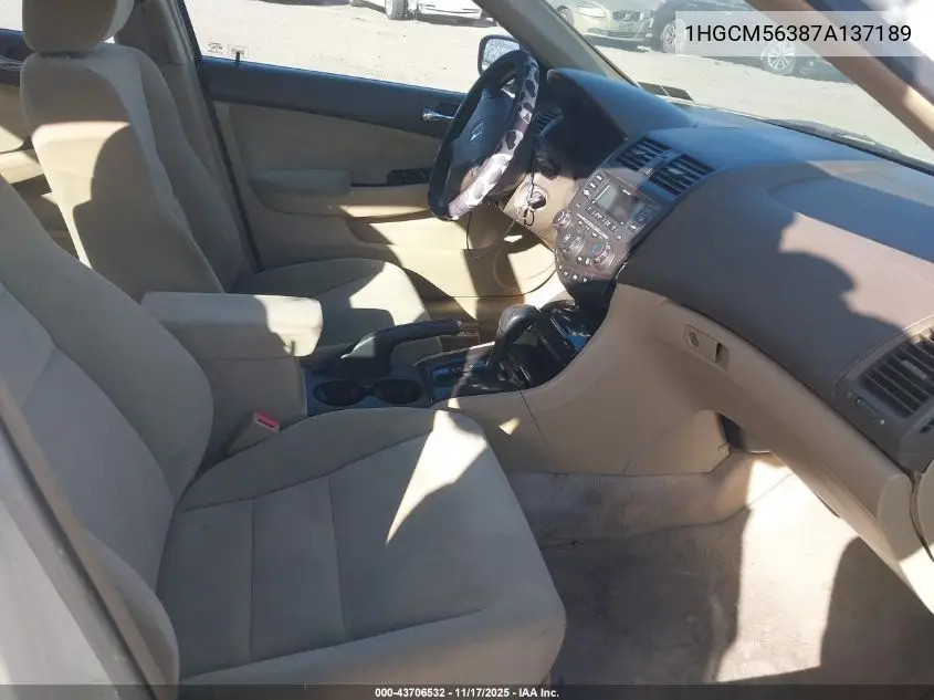 1HGCM56387A137189 2007 Honda Accord 2.4 Se