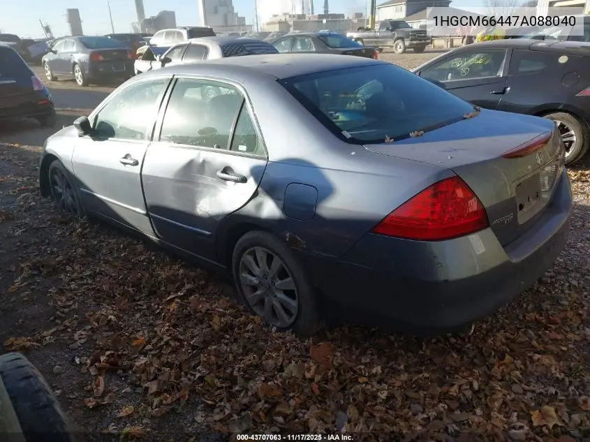1HGCM66447A088040 2007 Honda Accord 3.0 Se