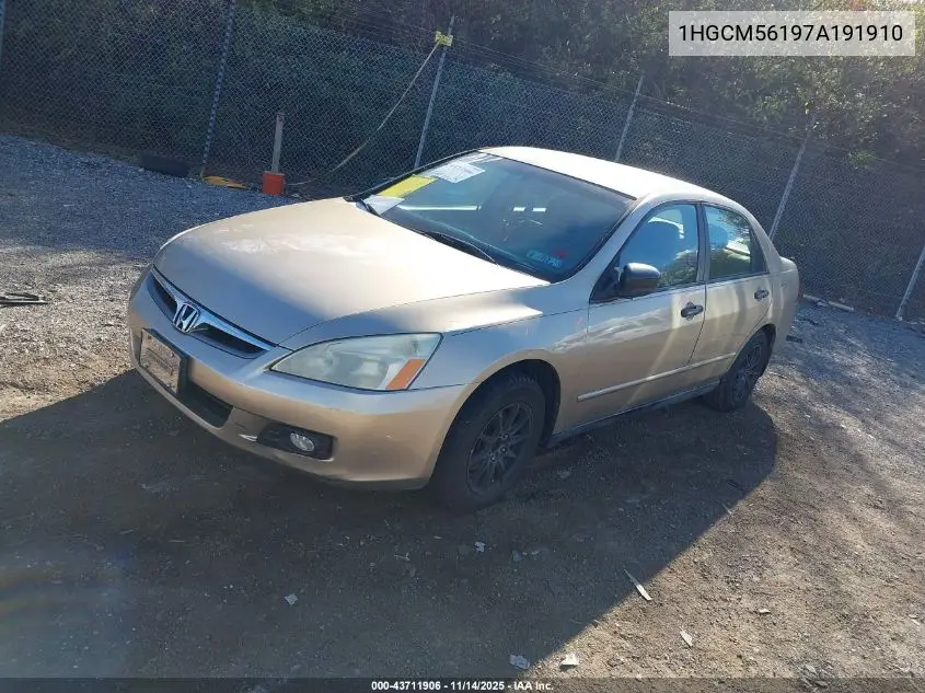 1HGCM56197A191910 2007 Honda Accord 2.4 Vp