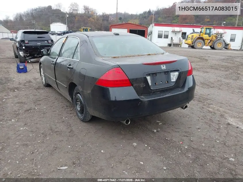 1HGCM66517A083015 2007 Honda Accord 3.0 Ex