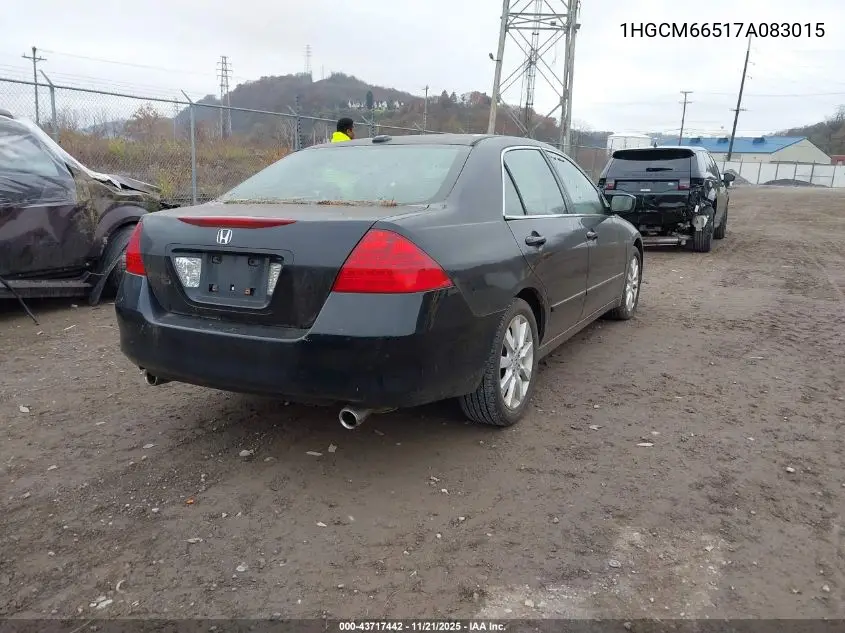 1HGCM66517A083015 2007 Honda Accord 3.0 Ex