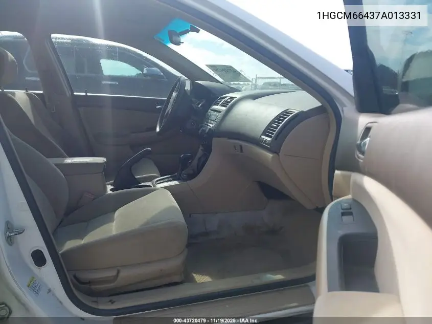 1HGCM66437A013331 2007 Honda Accord 3.0 Se
