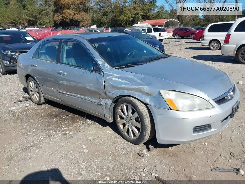 1HGCM66577A020890 2007 Honda Accord 3.0 Ex