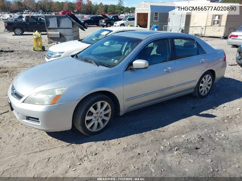 1HGCM66577A020890 2007 Honda Accord 3.0 Ex