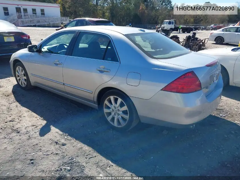1HGCM66577A020890 2007 Honda Accord 3.0 Ex