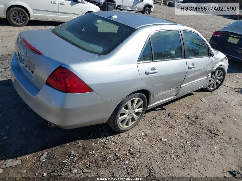 1HGCM66577A020890 2007 Honda Accord 3.0 Ex